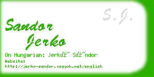 sandor jerko business card